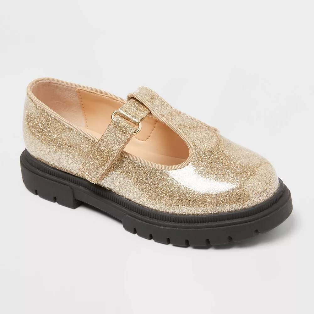 Toddler Girl Wende Mary Jane Flats by Cat‎ & Jack Gold Size 6 New With Tags